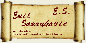 Emil Samouković vizit kartica